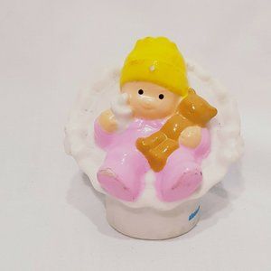 Baby Girl Fisher Price Little People Teddy Bear 2"